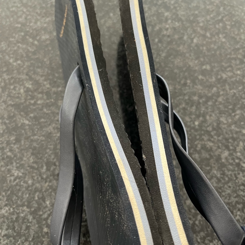 Tory Burch Black Flip Flops Size 7 EUC - Picture 3 of 5